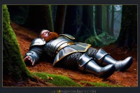 Default_An_armored_dwarf_asleep_on_the_floor_forest_background_1.jpg
