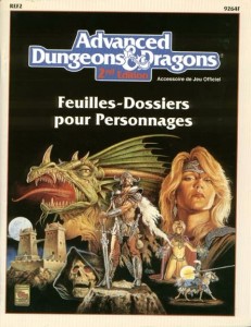 Feuilles-Dossiers pour Personnages - REF2 Image 1