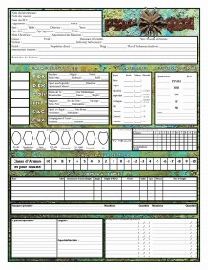 Feuilles de personnage AD&amp;D2 Image 10