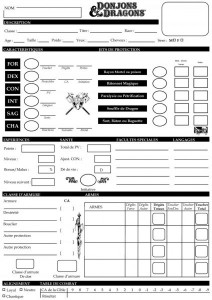 Feuilles de personnage D&amp;D non officielles Image 1