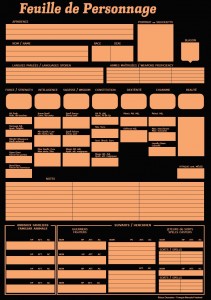 Feuille de personnage AD&amp;D Descartes bilingue 2 Image 1