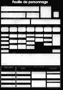 Feuille de personnage AD&amp;D Descartes bilingue 2 Image 2