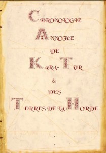 Chronologie de Kara-Tur et des Terres de la Horde Image 1